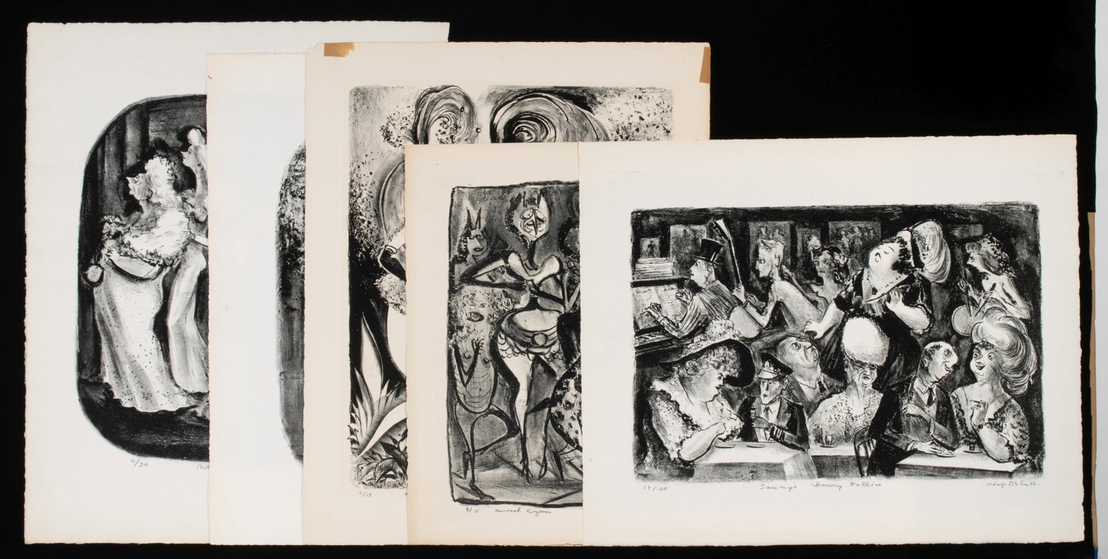ADOLF DEHN (1895-1968) FIVE GOOD SIGNED LITHOGRAPHS: Adolf Arthur Dehn (1895-1968) 1. Mothers and Daughters (1946). The lithograph, numbered 11 from an edition of 20 prints, is signed by the artist in pencil below the image lower right and titled lower