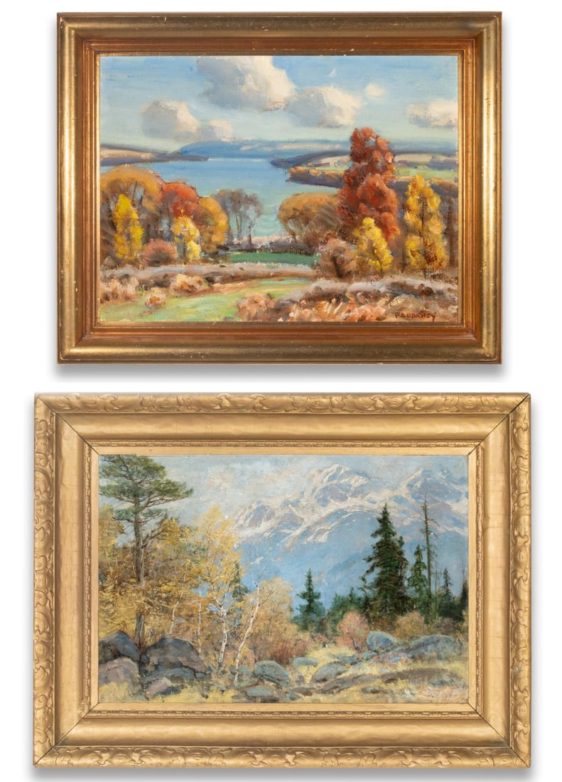 FRANK A. BARNEY (NEW YORK 1862-1954) OIL, PLUS ANOTHER (1 of 20)