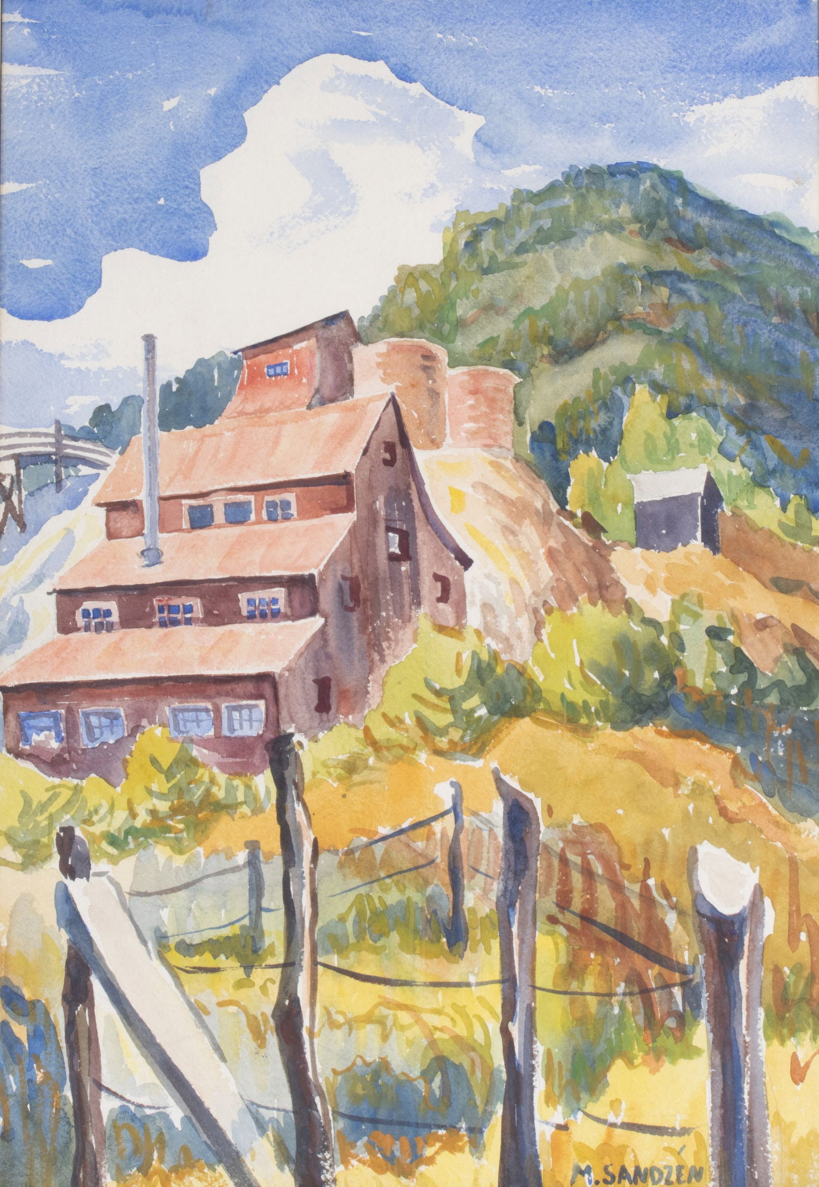 MARGARET SANDZEN GREENOUGH (1909-1994) WATERCOLOR (1 of 9)