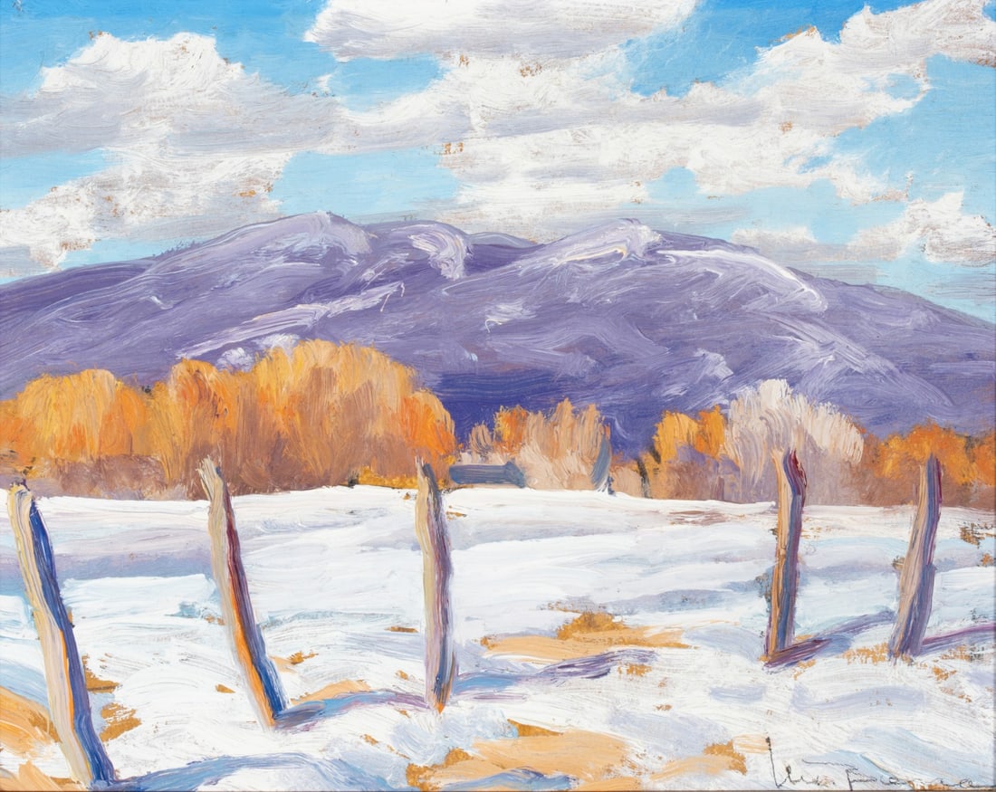 WILLIAM BERRA (BORN 1952) TAOS OIL ON ARTIST'S BOARD (1 of 10)
