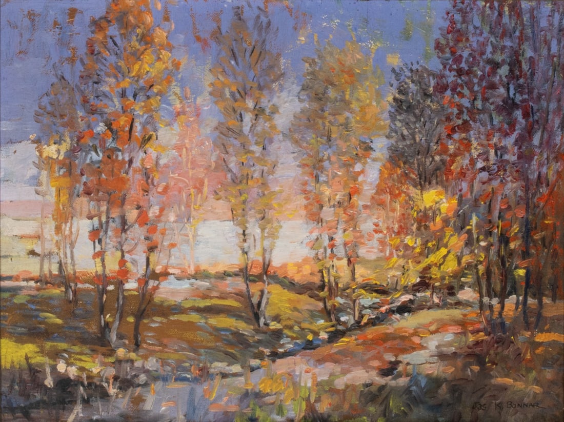 JAMES K. BONNAR (1885-1961) NEW ENGLAND LANDSCAPE OIL (1 of 10)