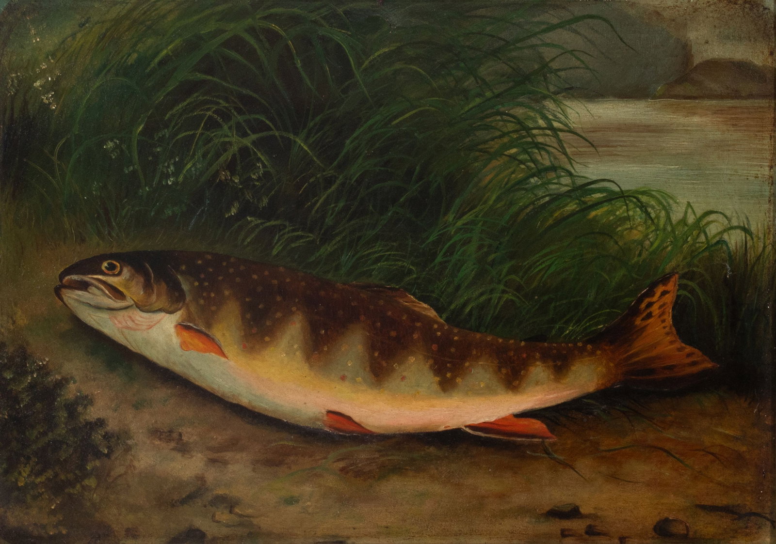 A 19TH CENTURY AMERICAN SCHOOL OIL ON ACADEMY BOARD (1 of 10)