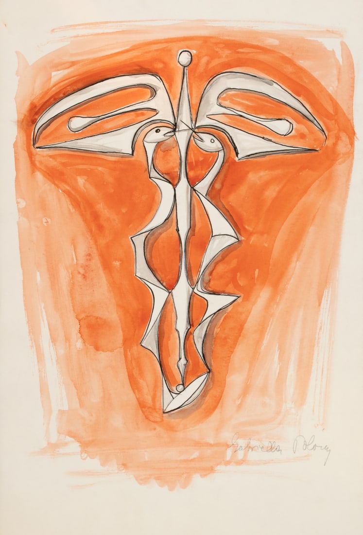 GABRIELLA POLONY MOUNTAIN (1918-2020) INK WASH (1 of 14)