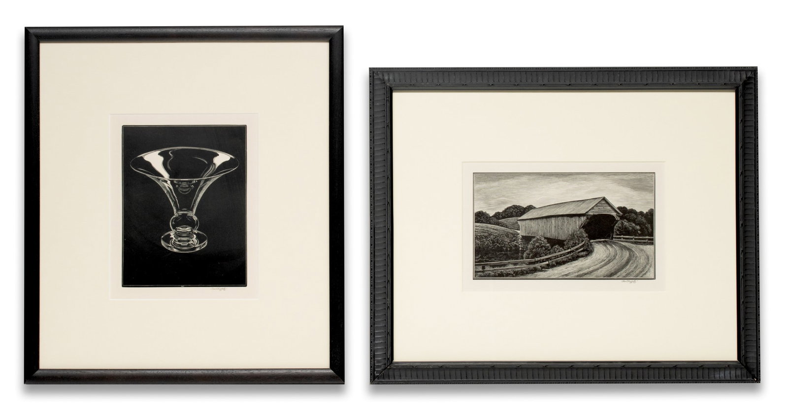 ASA CHEFFETZ (1897-1965) PENCIL SIGNED WOOD ENGRAVINGS: Asa Cheffetz (1897-1965) 1. Reflection in Crystal (1946). The wood engraving, published in an edition of 200 copies by The Woodcut Society, is signed by the artist in pencil below the image lower righ