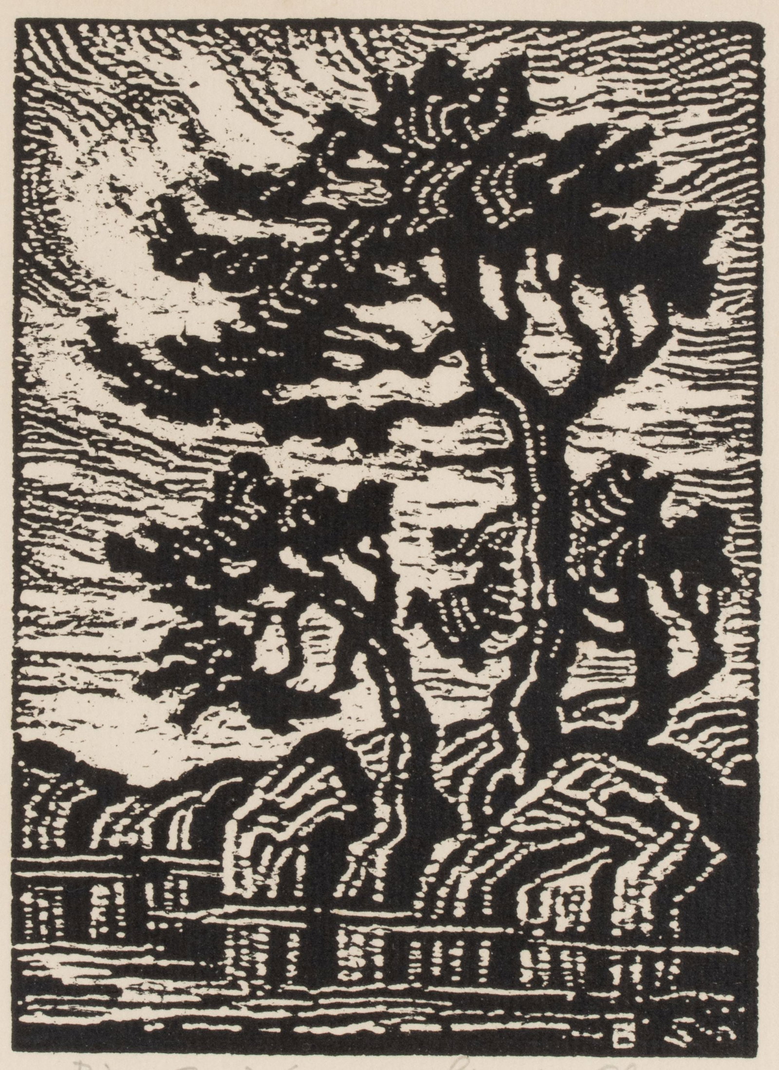 BIRGER SANDZEN (1871-1954) NAILHEAD BLOCK PRINT (1 of 10)