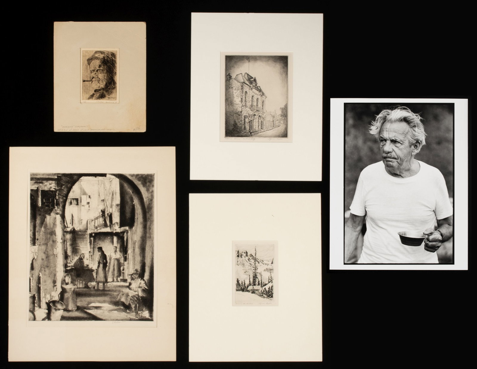 PENCIL SIGNED PRINTS BY BYXBE, GOODWIN AND E. HORTER: 1. Earl Horter (1880-1940) The Kitchen, New Orleans (1940). The lithograph from an edition of 179 prints published by Associated American Artists is signed by the artist in pencil below the image lowe