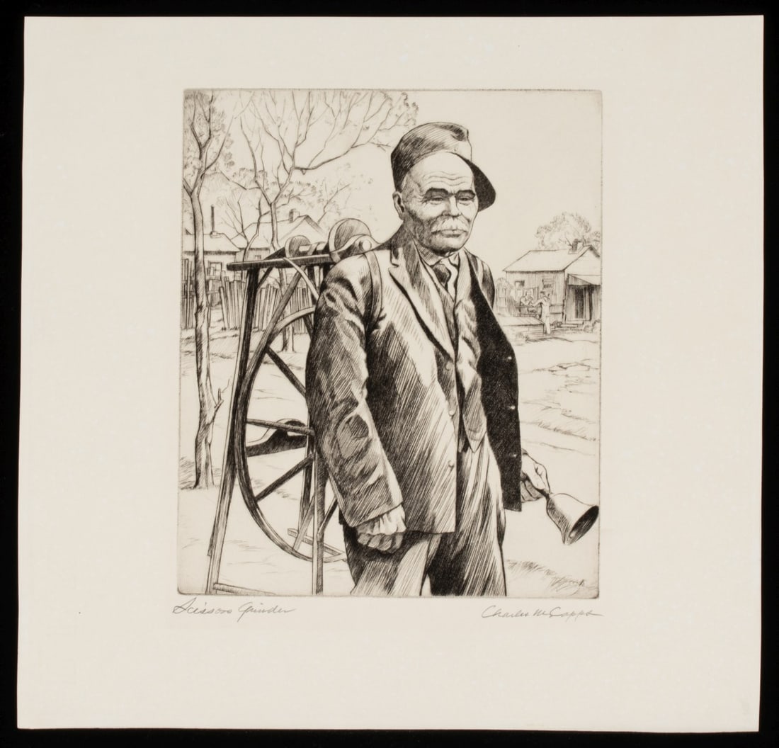 CHARLES CAPPS (1898-1981) PENCIL SIGNED ETCHING - 2