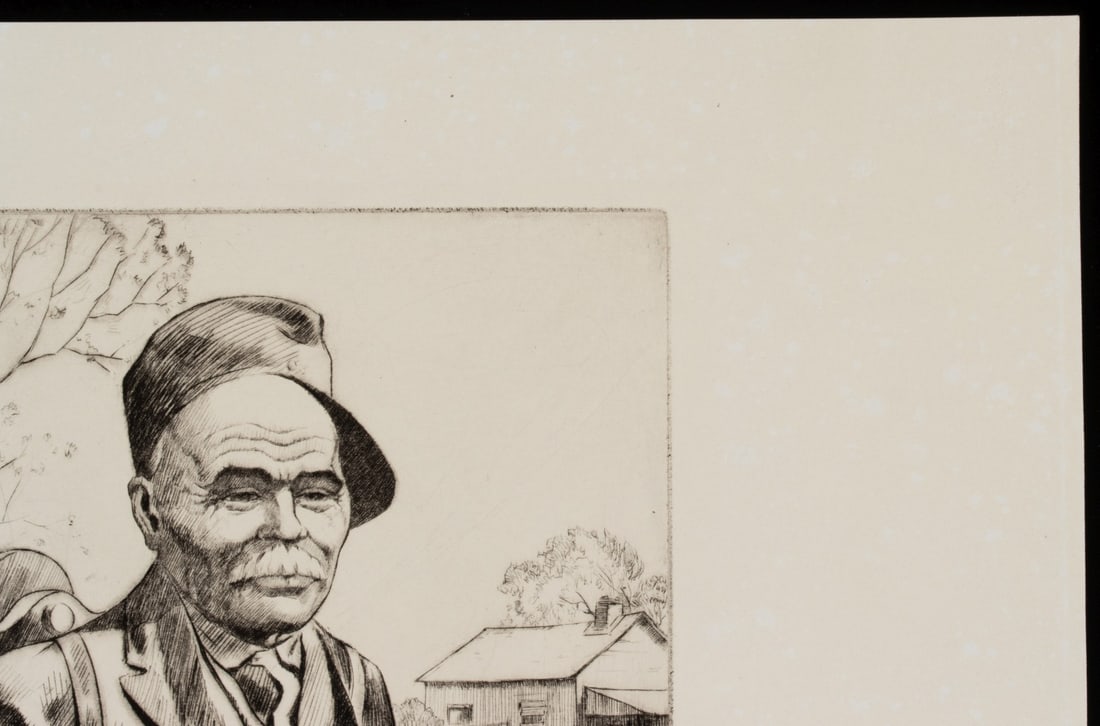 CHARLES CAPPS (1898-1981) PENCIL SIGNED ETCHING - 4