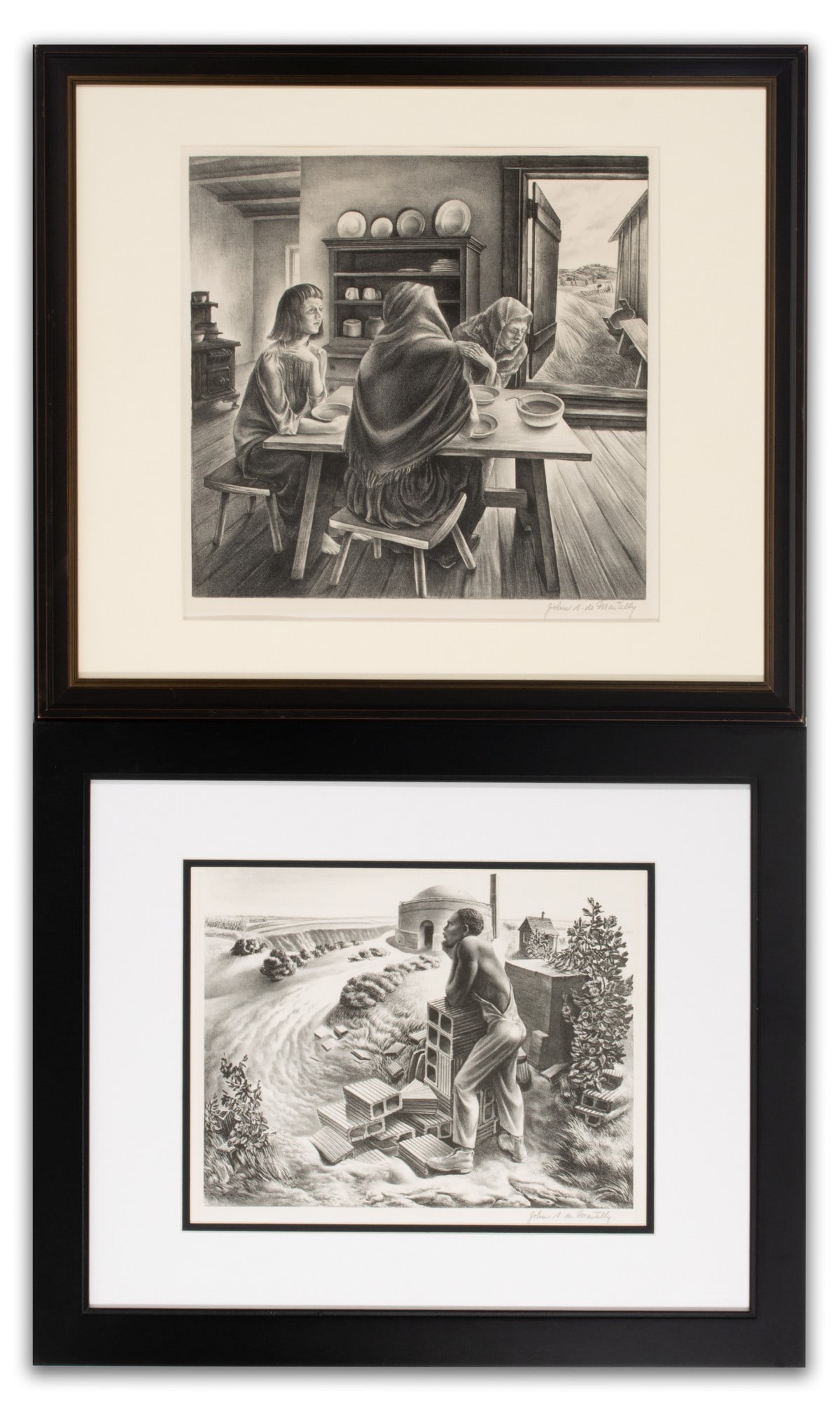JOHN DE MARTELLY PENCIL SIGNED LITHOGRAPHS FOR THE AAA (1 of 18)