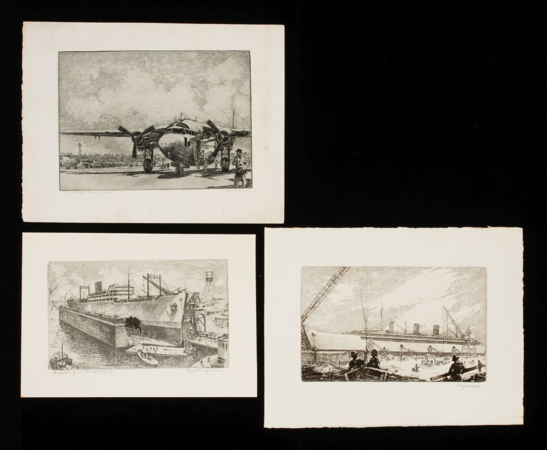 KENT HAGERMAN (1893-1978) PENCIL SIGNED ETCHINGS (3) (1 of 14)