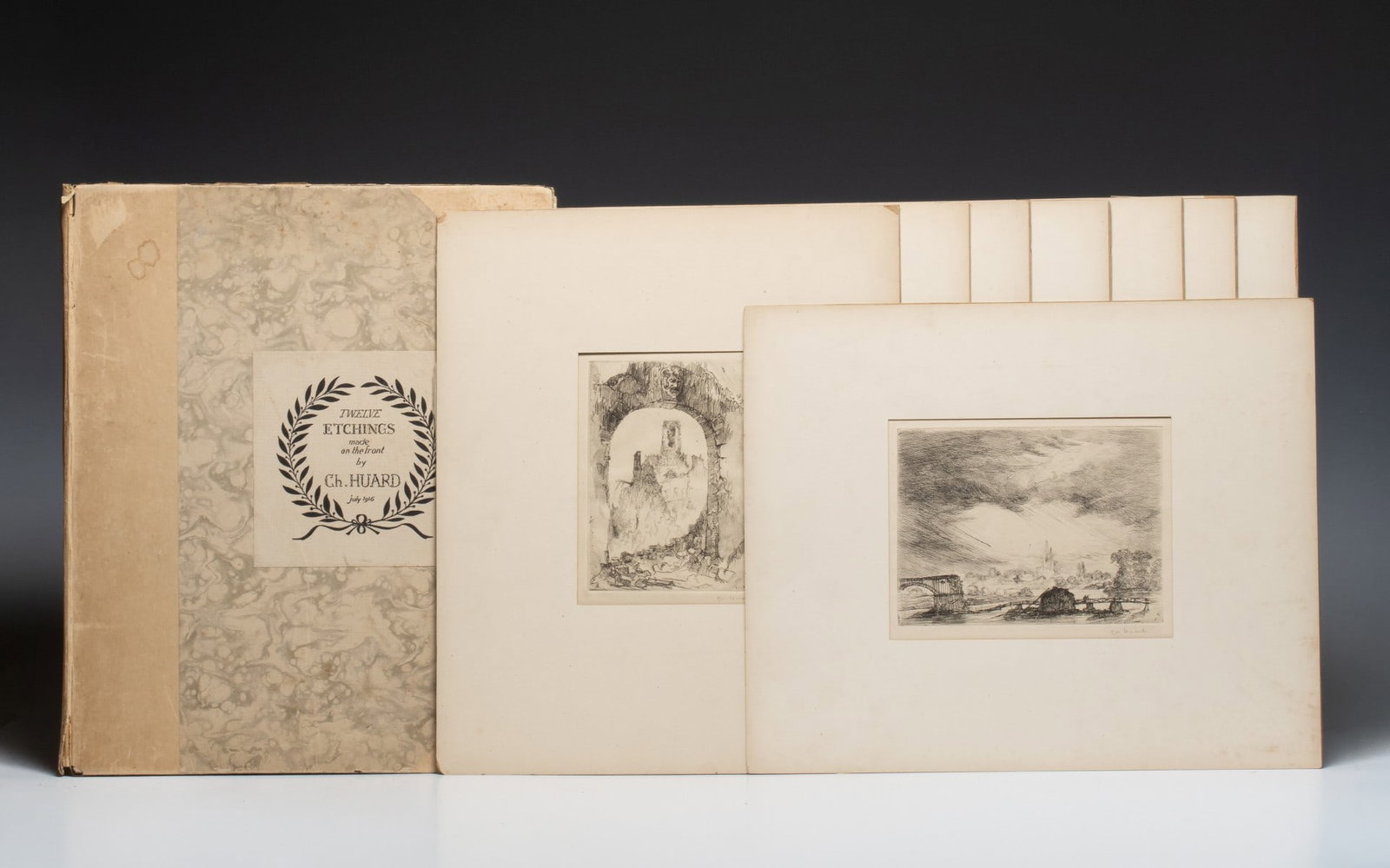 CHARLES HUARD (1874-1965) WWI ETCHINGS WITH FOLIO (1 of 12)