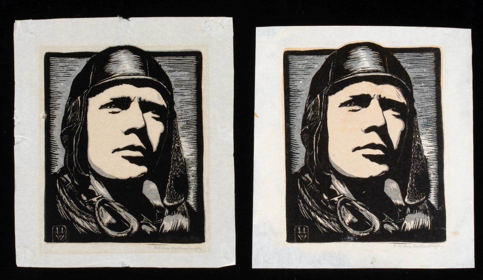 H.A. VAN VALKENBURGH (20TH C.) PENCIL SIGNED WOODBLOCKS (1 of 10)