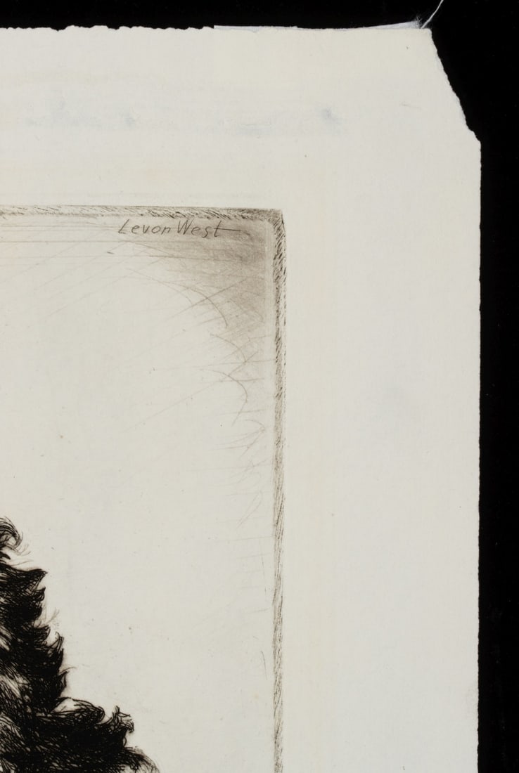LEVON WEST (1900-1968) PENCIL SIGNED ETCHING - 4