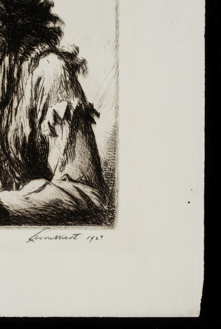 LEVON WEST (1900-1968) PENCIL SIGNED ETCHING - 5