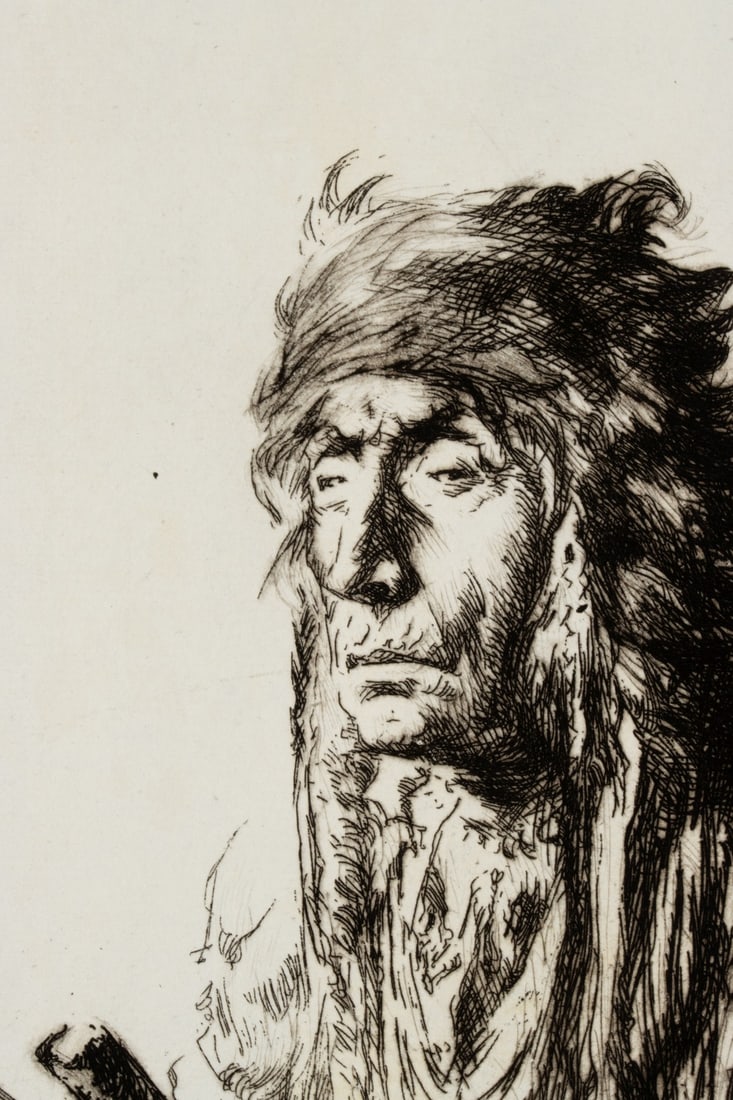 LEVON WEST (1900-1968) PENCIL SIGNED ETCHING - 7