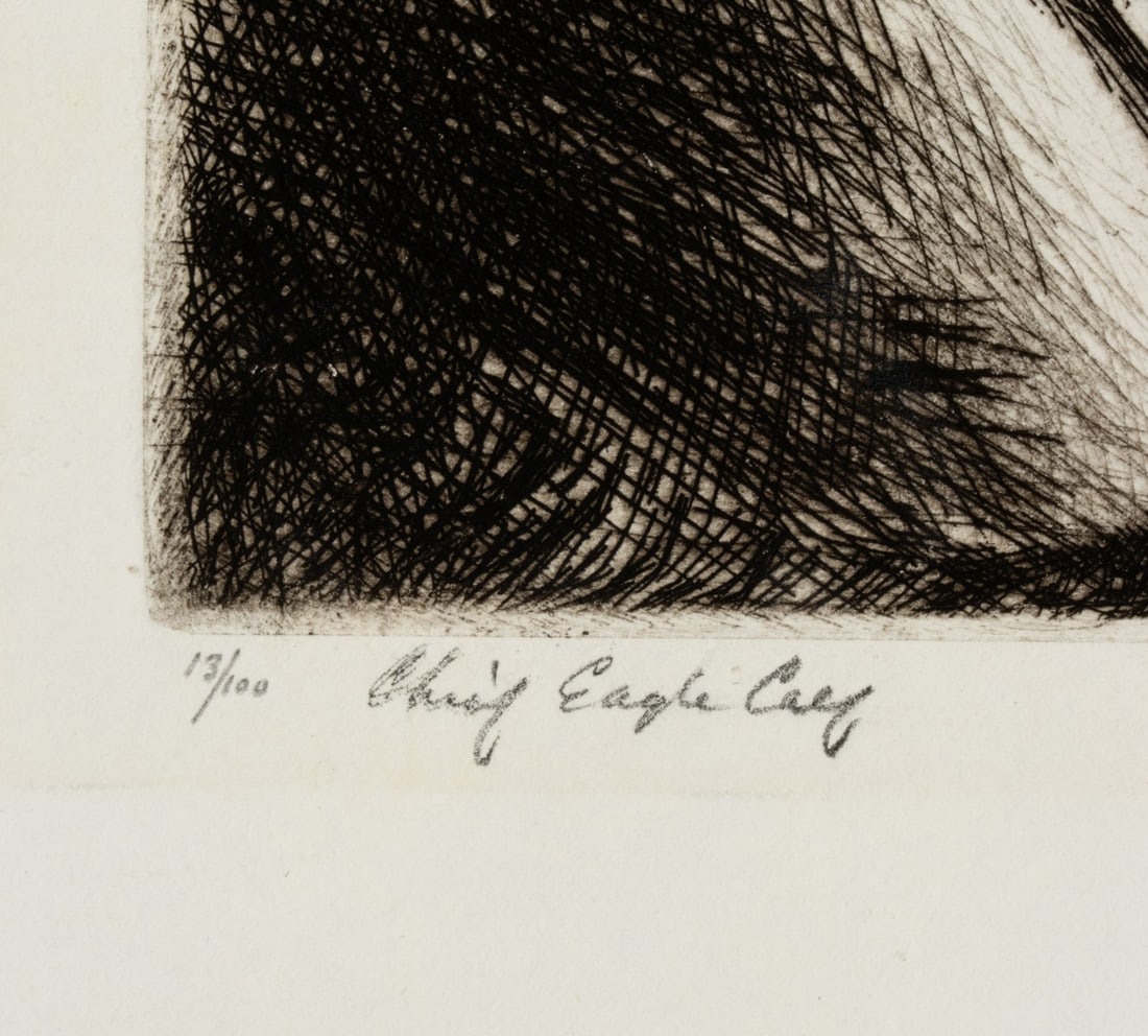 LEVON WEST (1900-1968) PENCIL SIGNED ETCHING - 8