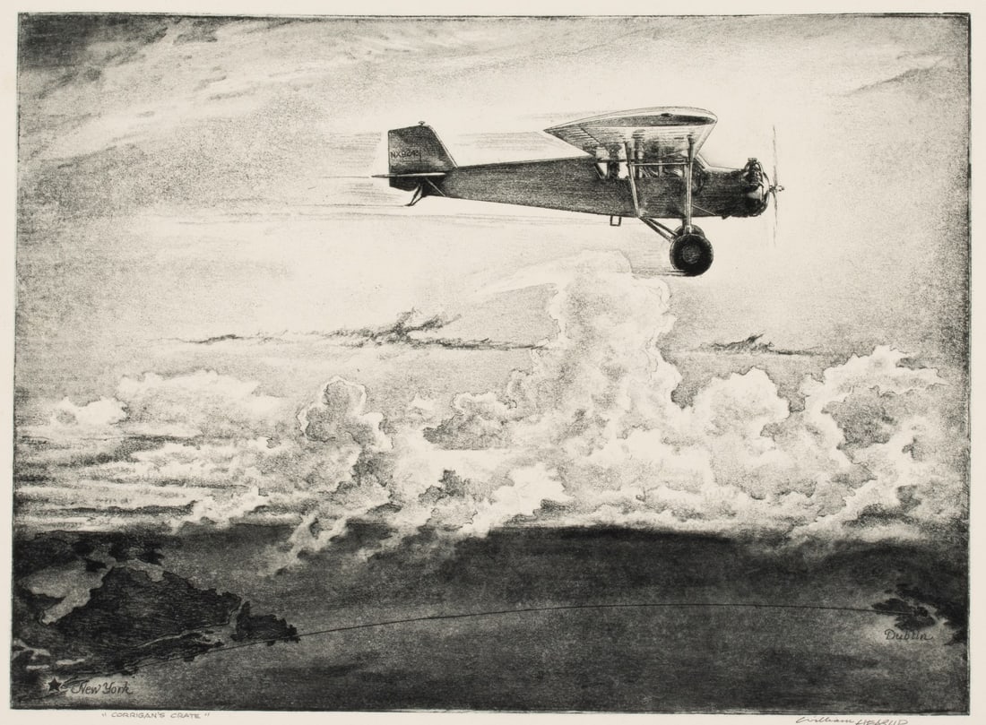 WILLIAM HEASLIP (1898-1970) PENCIL SIGNED ETCHING: William Heaslip (1898-1970) Corrigan's Crate The etching is signed by the artist in pencil below the image lower right and titled lower left, printed on P.M. Fabriano watermarked paper. Unframed.