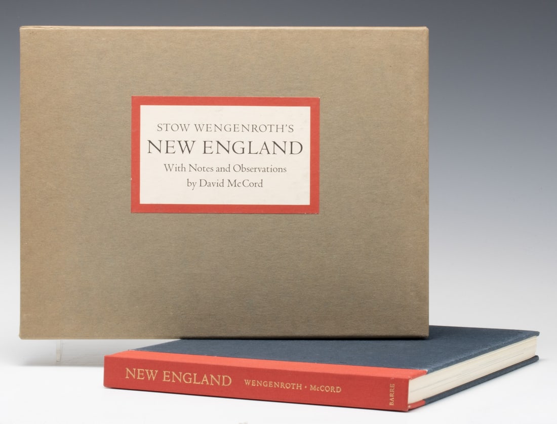 STOW WENGENROTH 1ST ED. WITH PENCIL SIGNED LITHOGRAPH: Stow Wengenroth (1906-1978) Stow Wengenroth's New England 1969 The lithograph titled 'The New England Coast' is signed in pencil by the artist lower right and in bound into the book at page 9. The boo