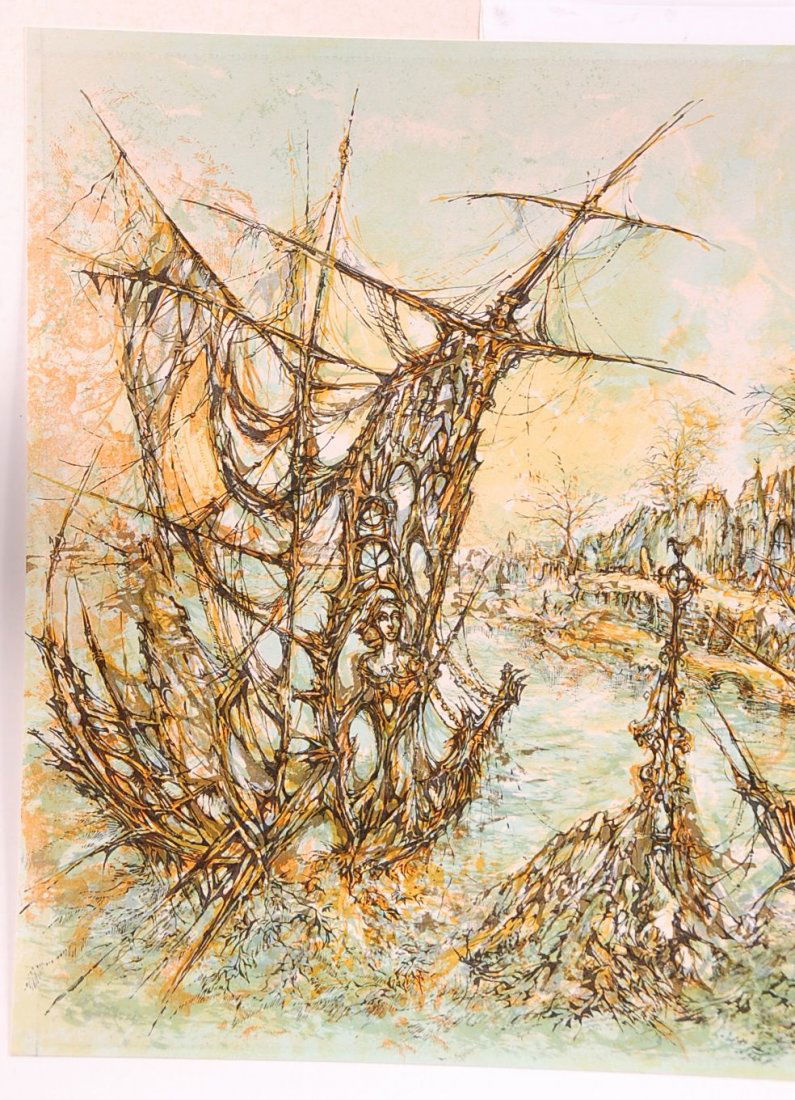 THREE LITHOGRAPHS BY DANIEL LOURADOUR (FRENCH 1930-2000: Three signed lithographs, one numbered 92/260; 126/260; and 96/260. Each measures 21 x 27.25 inches. Matted.