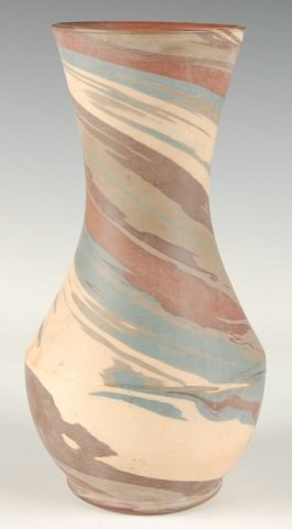 NILOAK 10.5" MISSION WARE ART POTTERY VASE: With impressed marking, measures approximately 10.5 x 4.75 inches.