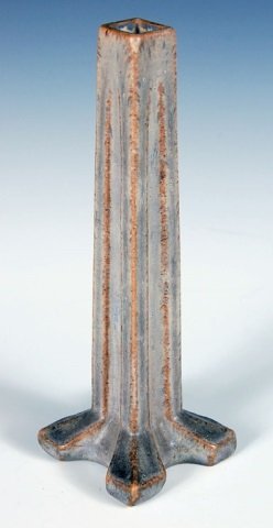 FULPER POTTERY ARTS AND CRAFTS STICK VASE: With vertical ink stamp, measures 8 inches high.
