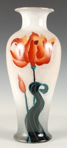 ROZANE WARE POTTERY VASE: Measures 14 inches high.
