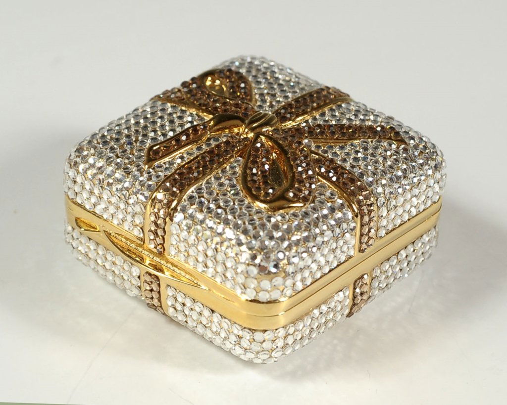 JUDITH LEIBER AUSTRIAN CRYSTAL ENCRUSTED GIFT BOX