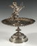 VICTORIAN SILVER PLATED CALLING CARD TRAY WITH CUPID