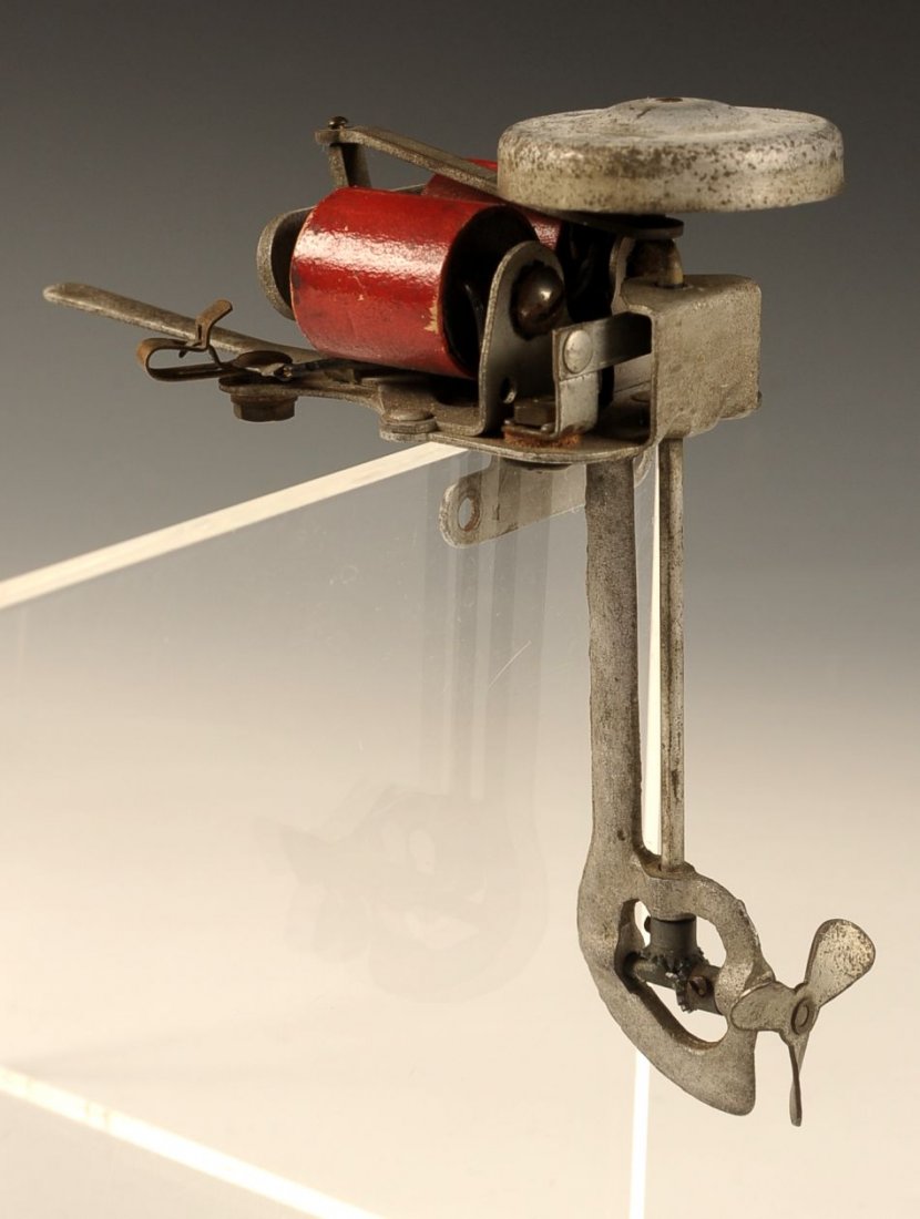 LEPAGE MOTORS MINIATURE TOY OUTBOARD MOTOR: Measures 5.5 x 5.5 inches including the handle.