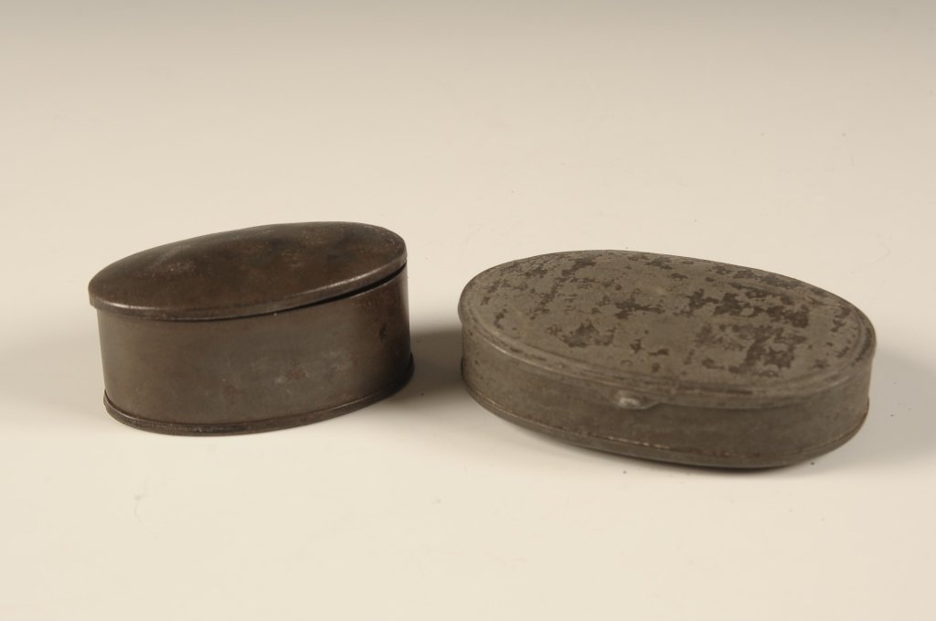 TWO 19TH C. SNUFF BOXES: Measure 2.5 x 1.5 and 3.25 x 2 inches.