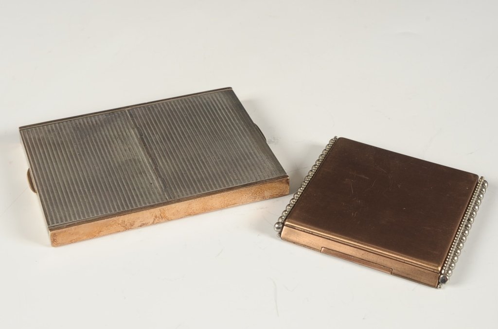 SHIELDS INC. & ANOTHER DUO COMPACT: Measures 2.75 x 3 and 4.5 x 3 inches.