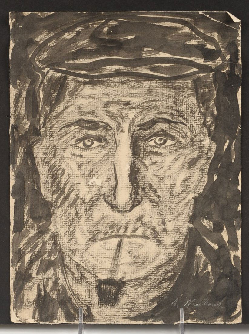 ABRAHAM WALKOWITZ (1878-1965) FOUR WORKS ON PAPER: Includes 'Shadowed Cove' (penciled on reverse), ca 1909, 16.25 x 18 inches, signed lower left corner. 'Bayside, 1909' (penciled on reverse, 13.75 x 20 inches, signed and dated lower left. Portrait of