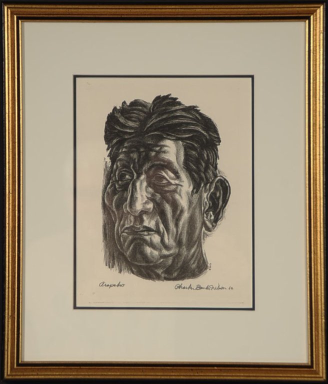 CHARLES BANKS WILSON (1918-2013) PENCIL SIGNED: Titled 'Arapaho' to lower left, signed and dated 1962 lower right. 9.75 x 6.75 inch image field, 19.25 x 16.5 inch frame.