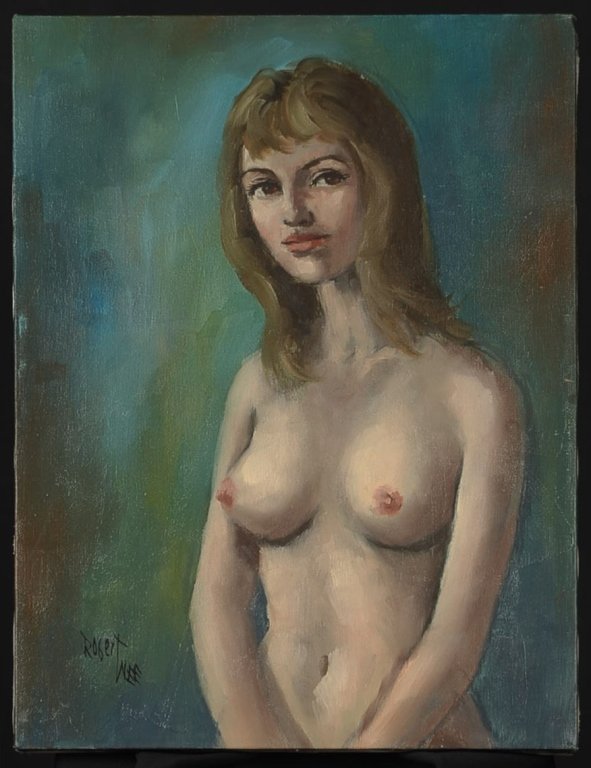 ROBERT WEE (1927- ) TWO OIL ON CANVAS PAINTINGS: Two pieces that measure 16 x 12 inches each.