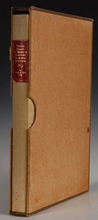 HALL, MANLY P., OUTLINE OF MASONIC, HERMETIC,: Full title: 'An Encyclopedic Outline of Masonic, Hermetic, Qabbalistic and Rosicrucian Symbolical Philosophy: Being an Interpretation of the Secret Teachings concealed within the Rituals, Allegories a