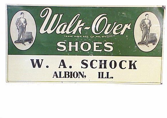 Walk-Over Shoes Tin Sign 12 X 24 inches.