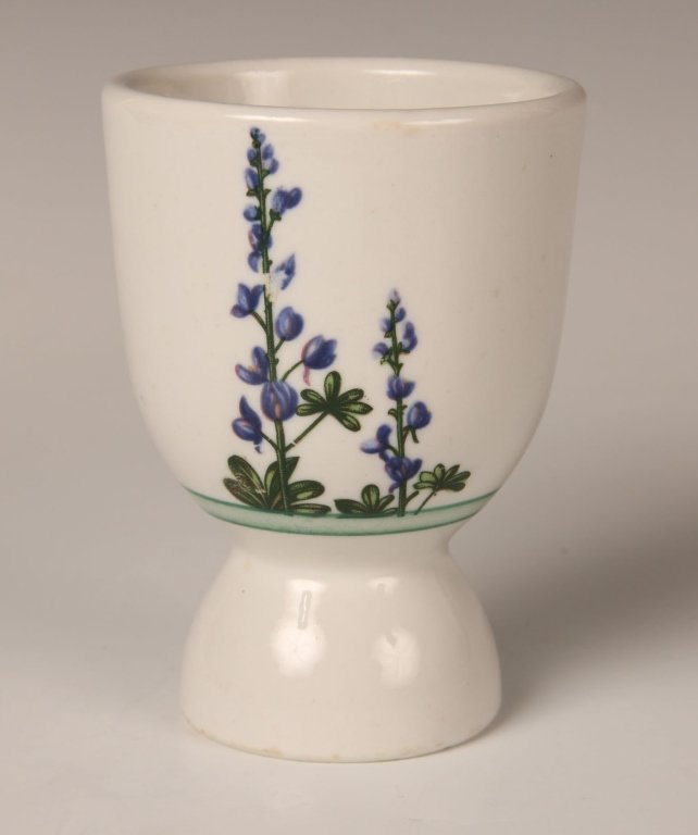 MISSOURI KANSAS TEXAS MK&T RR BLUEBONNET BOULLION CUP: Backstamped Buffalo China and C-10, stands 3.75 x 2.75 inches. No chips, cracks or repairs.