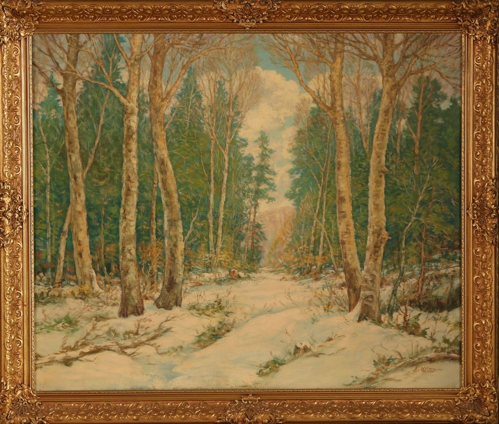 ALVIN G. STUPE (b. 1878) OIL ON CANVAS: Signed lower right, canvas measures 30 x 36 inches, frame measures 35.75 x 41.5 inches.