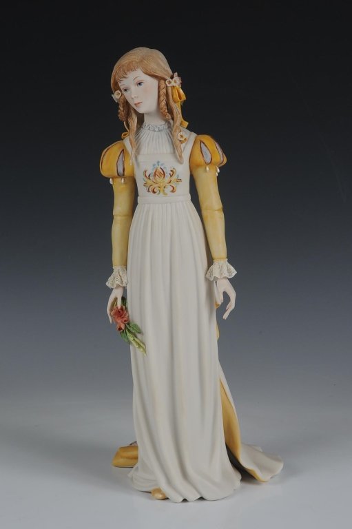 CYBIS PORCELAIN 'OPHELIA' FIGURE, LIMITED EDITION: Circa 1969, limited edition of 800, companion piece to 'Hamlet', signed and numbered #202 on the back, no base, measures 13.5 inches.