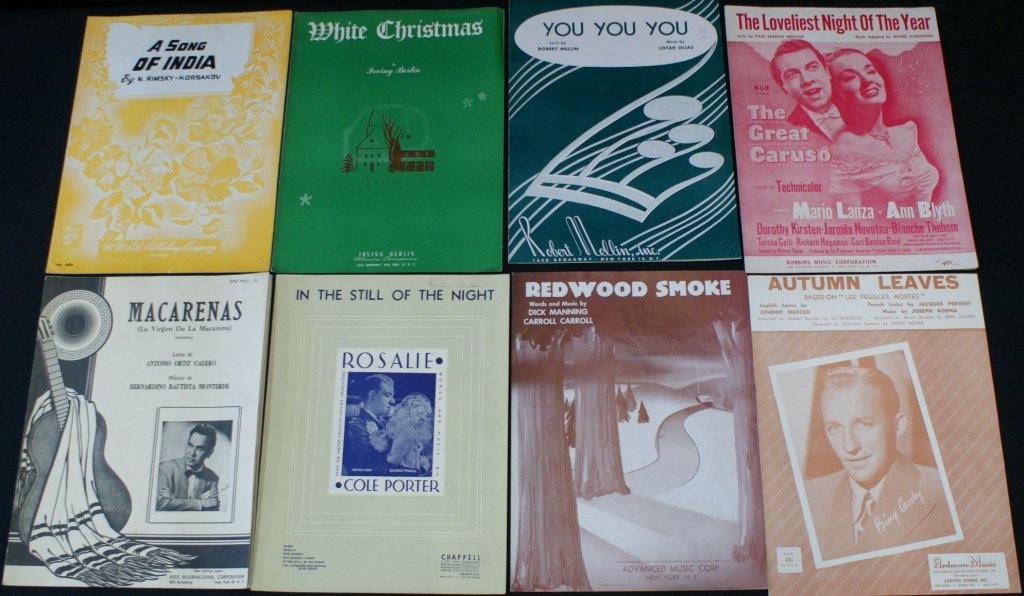 LOT OF VINTAGE SHEET MUSIC: Movie scores including Marilyn Monroe cover, etc.