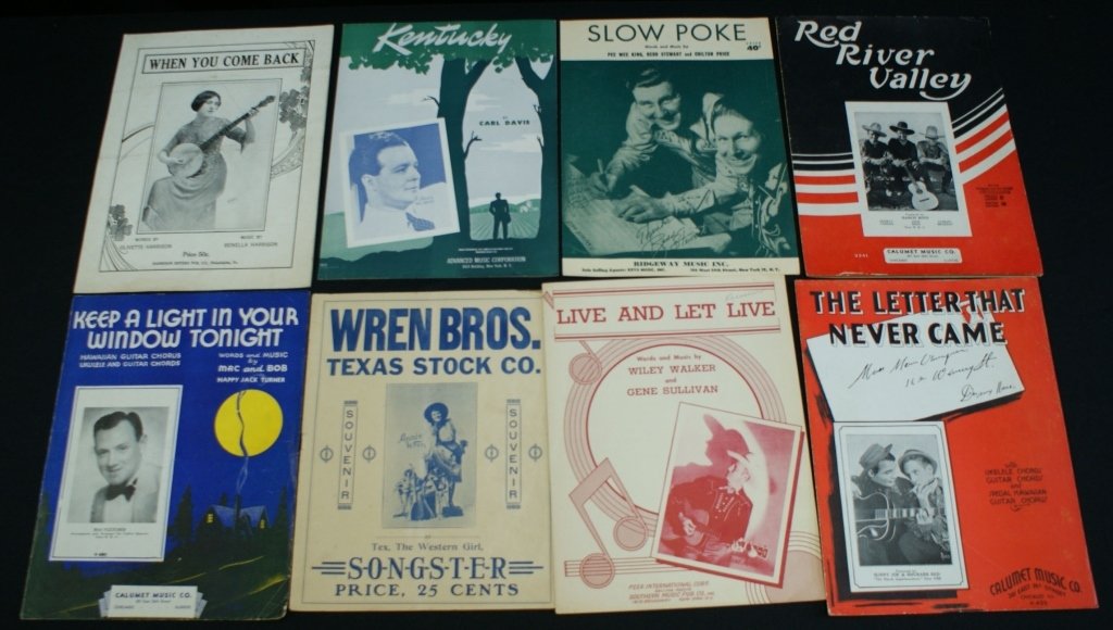 EARLY COUNTRY WESTERN HILLBILLY SHEET MUSIC: Twenty pieces of vintage sheet music.