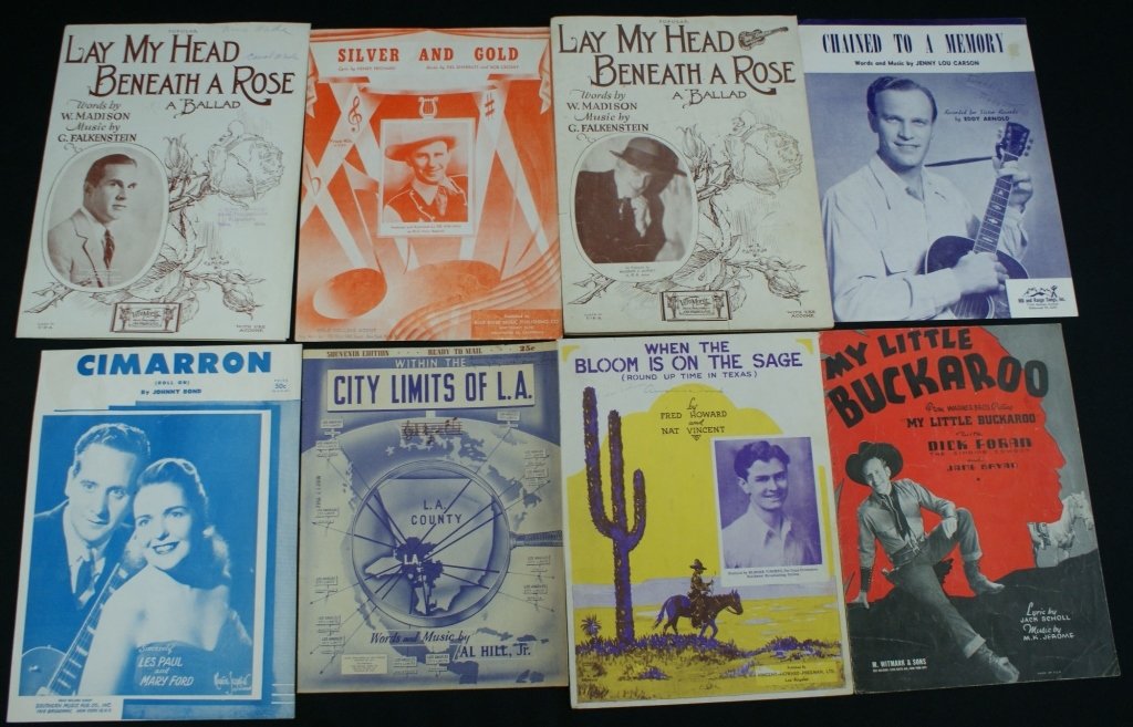 EARLY COUNTRY WESTERN HILLBILLY SHEET MUSIC: Twenty pieces of vintage sheet music.