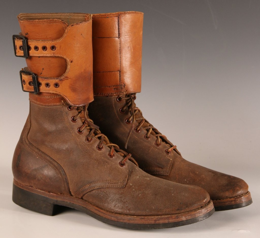WWII US GI TWO BUCKLE COMBAT BOOTS