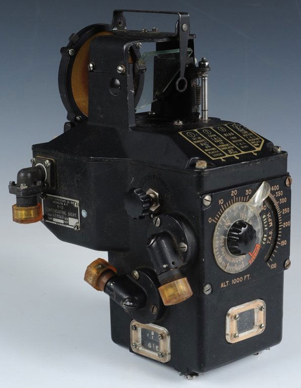 WWII ARMY AIR FORCE TYPE K13 COMPENSATING AIRCRAFT GUN: Unissued unit features data plate indicating Army Air Force contract, nomenclature, all fittings still complete with protective caps. Optical component in good shape. Rare to find the premier fighter