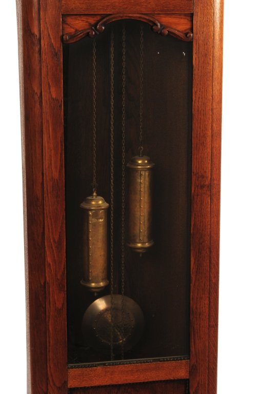 FRIEDRICH MAUTHE SCHWENNINGEN OAK GRANDFATHER CLOCK Lot 200