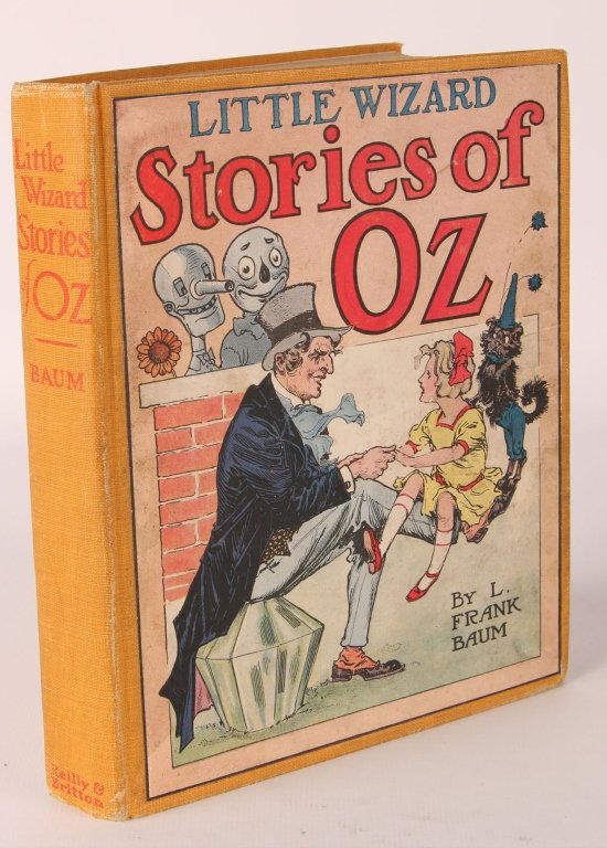 BAUM, L. FRANK, LITTLE WIZARD STORIES OF OZ, 1914: First edition, first printing on glossy stock. Featuring six stories previously published in 1913. Each section has one double-page and six one-page illustrations by John R. Neill. This is the scarce 