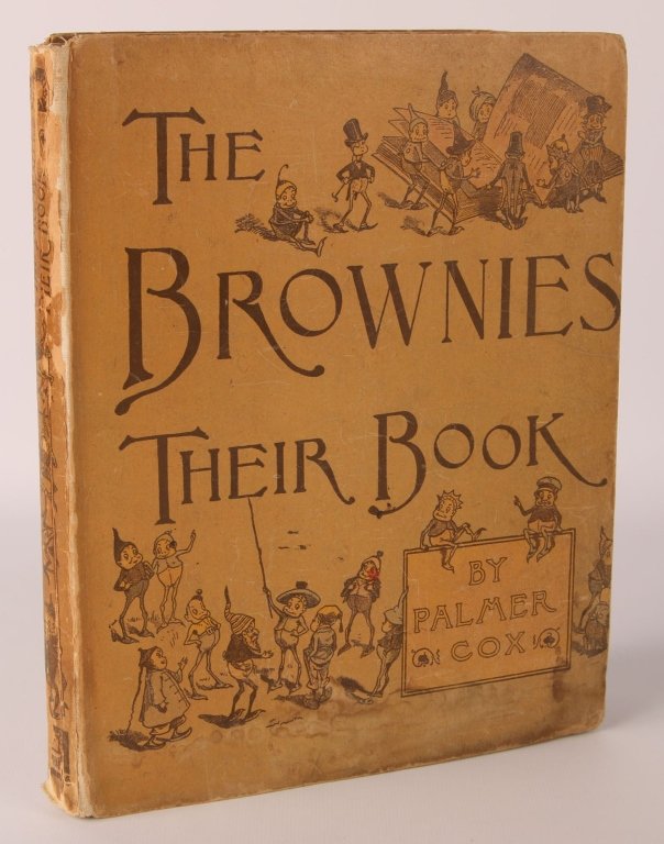 COX, PALMER, THE BROWNIES: THEIR BOOK, 1887: First edition but second state with DeVinne Press logo on copyright page, 144 pp., many illustrations. Iconic children's book thought to have inspired the platinum age of comic books. Measures 10.25 x