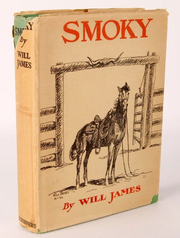 JAMES, WILL, SMOKY: THE COWHORSE, 1926: Sixth printing, 310 pp., illustrated by the author. A nice edition of the western classic. Measures 8.25 x 6.25 inches. We are happy to offer in-house shipping for all but very large or very fragile i