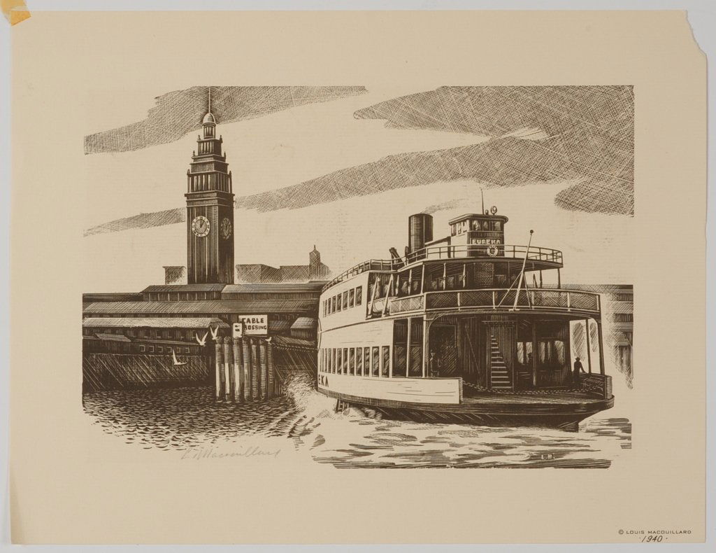 LOT OF SMALL WORKS BY CALIFORNIA ARTISTS: Eight artwork pieces by Californian artists Louis Macouillard (1913-1987), Guido (Wedo) Georgetti (1911-2005), Emma “Nuna” Mundwyler, Albert Attwell, plus another, include a graphite sketch, photo