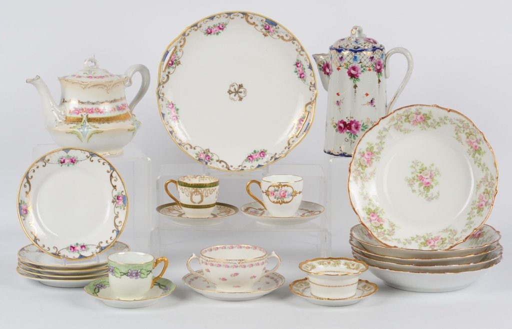 LOT OF LIMOGES AND OTHER ANTIQUE CHINA: Items as shown. We are happy to offer in-house shipping for all but very large or very fragile items. Some international orders may need to be handled by a third party shipper. Handling and materials 